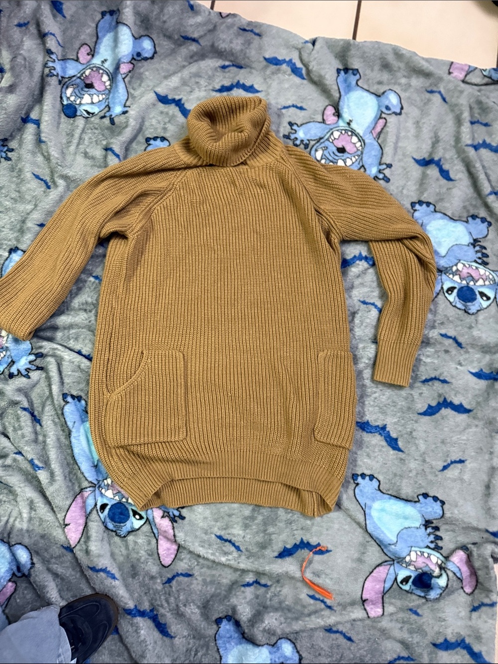 Cozy Camel Turtleneck Pocket Sweater - Women